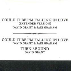 画像2: DAVID.G & JAKI GRAHAM / COULD IT BE I'M FALLING IN LOVE (英原盤/12"MIX) [◎中古レア盤◎お宝！ジャケ付原盤！哀愁アーバン名曲！]