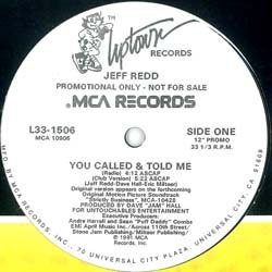 画像2: JEFF REDD / YOU CALLED & TOLD ME (USプロモ/5VER) [◎中古レア盤◎激レア！お探しのインスト入り！本物のUSプロモ原盤！]