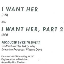 画像3: KEITH SWEAT / I WANT HER (7インチMIX/PART1&2) [◎中古レア盤◎お宝！美A級品！ドイツ版7インチMIX！]