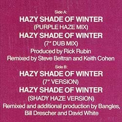 画像2: BANGLES / HAZY SHADE OF WINTER (米原盤/12"MIX) [◎中古レア盤◎お宝！シュリンク付US原盤！冬の散歩道！ロングMIX！]