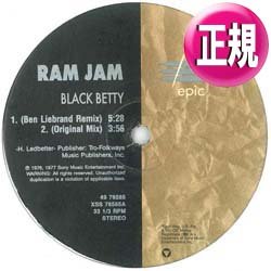 画像1: RAM JAM / BLACK BETTY (B.LIEBRAND MIX/全2曲) [◎中古レア盤◎お宝！盛上がる89年版！豪華2曲！高音質シリーズ！]