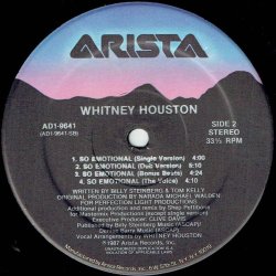 画像3: WHITNEY HOUSTON / SO EMOTIONAL (米原盤/6VER) [◎中古レア盤◎お宝！コレはUS原盤！EDIT入り！やさしくエモーション！]