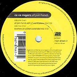 画像3: CE CE ROGERS / ALL JOIN HANDS (7インチREMIX/92年版) [◎中古レア盤◎激レア！英国のみ！世界平和ジャケ！REMIX版！]