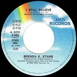 画像2: BRENDA K. STARR / アイ・スティル・ビリーヴ (7インチ) [◎中古レア盤◎激レア！海外高値の日本版ジャケ7"！マライア原曲！]