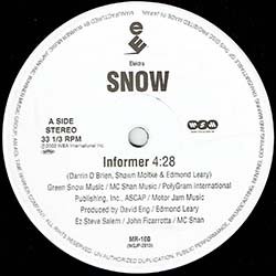 画像3: SNOW / SEXY GIRL & INFORMER (全2曲) [◎中古レア盤◎お宝！日本限定12"！豪華2曲の特別内容！]