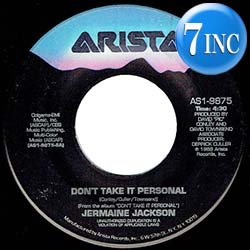 画像1: JERMAINE JACKSON / DON'T TAKE IT PERSONAL (7インチ) [◎中古レア盤◎お宝！US原盤7"！MURO「DIGGIN' HEAT」甘茶！]