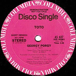 画像2: TOTO / GEORGY PORGY (USプロモ/2VER) [◎中古レア盤◎激レア！内容違い非売品！幻のショートMIX入り！]