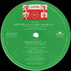 画像3: LEVEL 42 / LESSONS IN LOVE (英原盤/REMIX) [◎中古レア盤◎お宝！美品！内容違い「緑ジャケ」！ SHEP PETTIBONE MIX！]