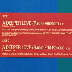 画像3: CLIVILLES & COLE / A DEEPER LOVE (REMIX/7インチMIX) [◎中古レア盤◎お宝！別ジャケ & 内容違い！跳ねてるEDIT！]