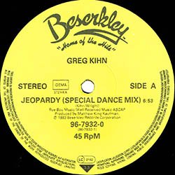 画像2: GREG KIHN BAND / JEOPARDY (独原盤/12"MIX) [◎中古レア盤◎激レア！美A級品！ドイツ版ジャケ！DJ HARVEYプレイ！インスト入り版！]