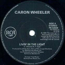 画像3: CARON WHEELER / LIVIN' IN THE LIGHT (7インチ) [◎中古レア盤◎お宝！英国版ジャケ7”！90's R&B名曲！]