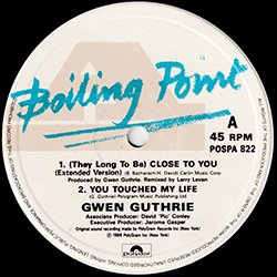 画像3: GWEN GUTHRIE / CLOSE TO YOU & AIN'T NOTHIN' GOIN' ON BUT THE RENT (英原盤/全3曲) [◎中古レア盤◎激レア！英国原盤！ラリーREMIX！超豪華3曲！]