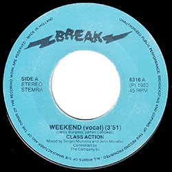 画像2: CLASS ACTION / WEEKEND (7インチMIX) [◎中古レア盤◎お宝！オランダ版ジャケ7"MIX！ガラージ古典！]