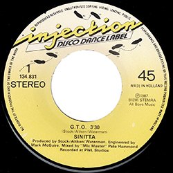 画像2: SINITTA / G.T.O. (7インチ) [◎中古レア盤◎お宝！オランダ版ジャケ7"！フロア合唱ユーロ！インスト入り！]