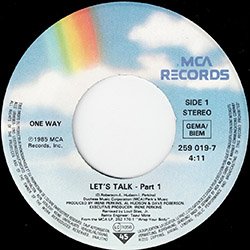 画像2: ONE WAY / LET'S TALK (7インチMIX/パート1&2) [◎中古レア盤◎お宝！美A級品！ドイツ版ジャケ7"MIX！]