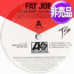 画像1: FAT JOE feat MASHONDA / LISTEN BABY (USプロモ/全2曲) [◎中古レア盤◎お宝！USプロモオンリー原盤！「LOVE'S TRAIN」使い！]