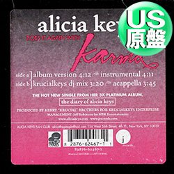 画像1: ALICIA KEYS / KARMA (米原盤/4VER) [◎中古レア盤◎お宝！本物の原盤！ブラームス使い！大HIT！]