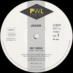 画像3: JIGSAW / SKY HIGH 89 (独原盤/12"MIX) [◎中古レア盤◎激レア！ドイツ版ジャケ！必殺「89年REMIX版」！]