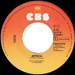 画像3: TOTO / AFRICA (7インチMIX) [◎中古レア盤◎激レア！マニア品！珍しい別デザインジャケ！7"MIX！]