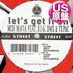 画像1: MIDI MAFIA feat DMX, NOTORIOUS B.I.G, 2PAC / LET'S GET IT ON (米原盤/3VER) [◎中古レア盤◎お宝！少量生産！赤ジャケAV8！]