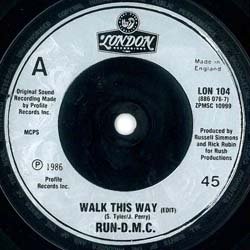 画像2: RUN DMC / WALK THIS WAY (7インチMIX) [◎中古レア盤◎お宝！英国版ジャケ7"MIX！さんま御殿！]