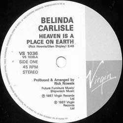 画像2: BELINDA CARLISLE / HEAVEN IS A PLACE ON EARTH (7インチ) [◎中古レア盤◎お宝！英国版ジャケ7"！]