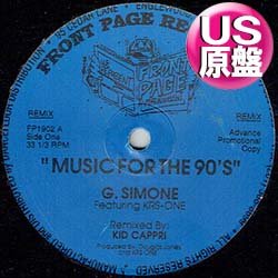 画像1: G.SIMONE / MUSIC FOR THE 90'S (米原盤/REMIX) [◎中古レア盤◎お宝！美A級品！コレは原盤！KRS-ONE奥さん！90's R&B賛歌！]