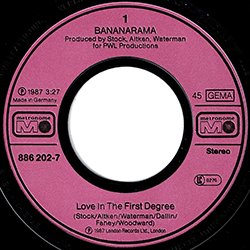 画像2: BANANARAMA / LOVE IN THE FIRST DEGREE (7インチ) [◎中古レア盤◎お宝！ドイツ版ジャケ7"！B面アルバム未収曲！]