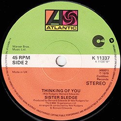 画像2: SISTER SLEDGE / THINKING OF YOU & LOST IN MUSIC (7インチ) [◎中古レア盤◎激レア！英国原盤7"！豪華2曲！]