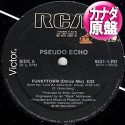 画像1: PSEUDO ECHO / FUNKY TOWN (カナダ原盤/ダンスMIX) [◎中古レア盤◎激レア！珍しいカナダ原盤！CMソング！]