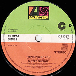 【ナスティーストリートレコード】SISTER SLEDGE / THINKING OF YOU & LOST IN MUSIC (7インチ ...