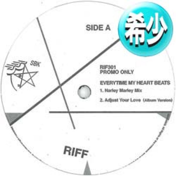 画像1: RIFF / EVERYTIME MY HEART BEATS (NARLEY MARLEY MIX/全3曲) [◎中古レア盤◎激レア！少量生産！特別内容！] (1)