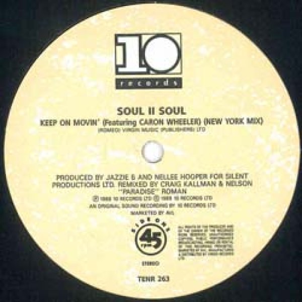 SOUL II SOUL / KEEP ON MOVIN (英原盤/N.Yミックス) [◎中古レア盤◎激レア！通称「緑ジャケREMIX」がコレ！]