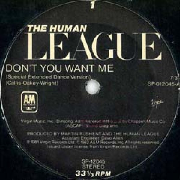 HUMAN LEAGUE / DON'T YOU WANT ME BABY (米原盤/12