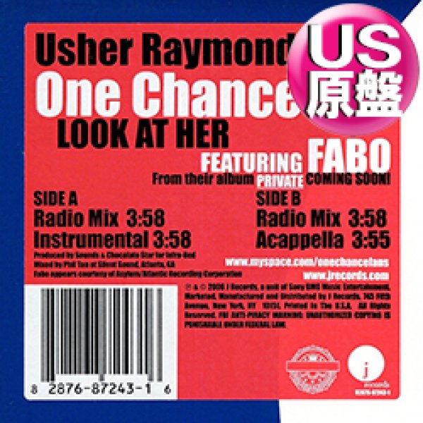 画像1: ONE CHANCE / LOOK AT HER (米原盤/3VER) [◎中古レア盤◎お宝！本物のUS原盤！2000年以降の人気レコード！] (1)