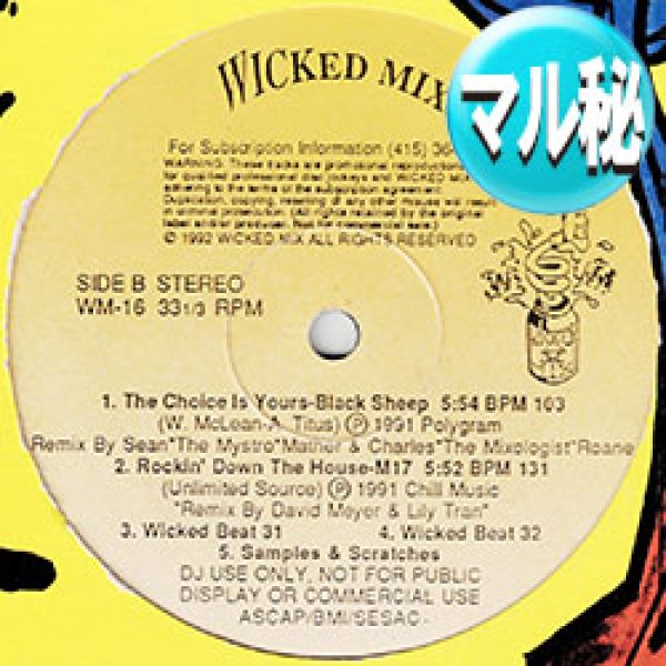 画像1: BLACK SHEEP / THE CHOICE IS YOURS (マル秘MIX/全5曲) [◎中古レア盤◎お宝！希少音源！他と違うマル秘MIX！] (1)