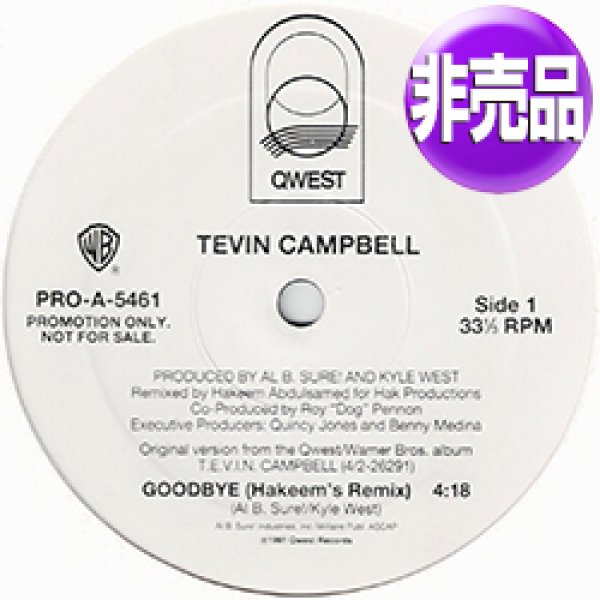 画像1: TEVIN CAMPBELL / GOODBYE (USプロモ/REMIX) [◎中古レア盤◎激レア！本物の原盤！幻の非売品REMIX！] (1)