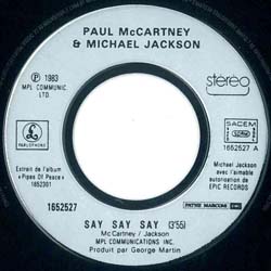 MICHAEL JACKSON & PAUL McCARTNEY / SAY SAY SAY (7インチMIX)  [◎中古レア盤◎お宝！フランス版ジャケ！7インチMIX！]