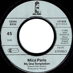 MICA PARIS / MY ONE TEMPTATION (7インチMIX) [◎中古レア盤◎お宝！ドイツ版ジャケ！7