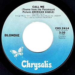 BLONDIE / CALL ME (7インチ) [◎中古レア盤◎激レア！マニア歓喜のUS版白黒ジャケ7