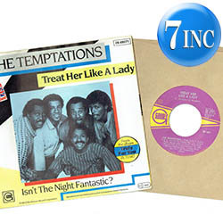 ナスティーストリートレコード】TEMPTATIONS / TREAT HER LIKE A LADY (7インチMIX) [◎中古レア 盤◎お宝！ドイツ版ジャケ！「アカペラ」から始まる7